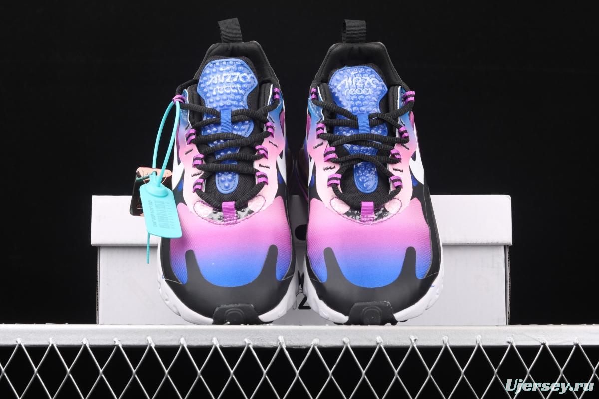 NIKE Air Max 270React 2020 new high-frequency mesh hollowing out function half-palm air cushion running shoes BV3387-400