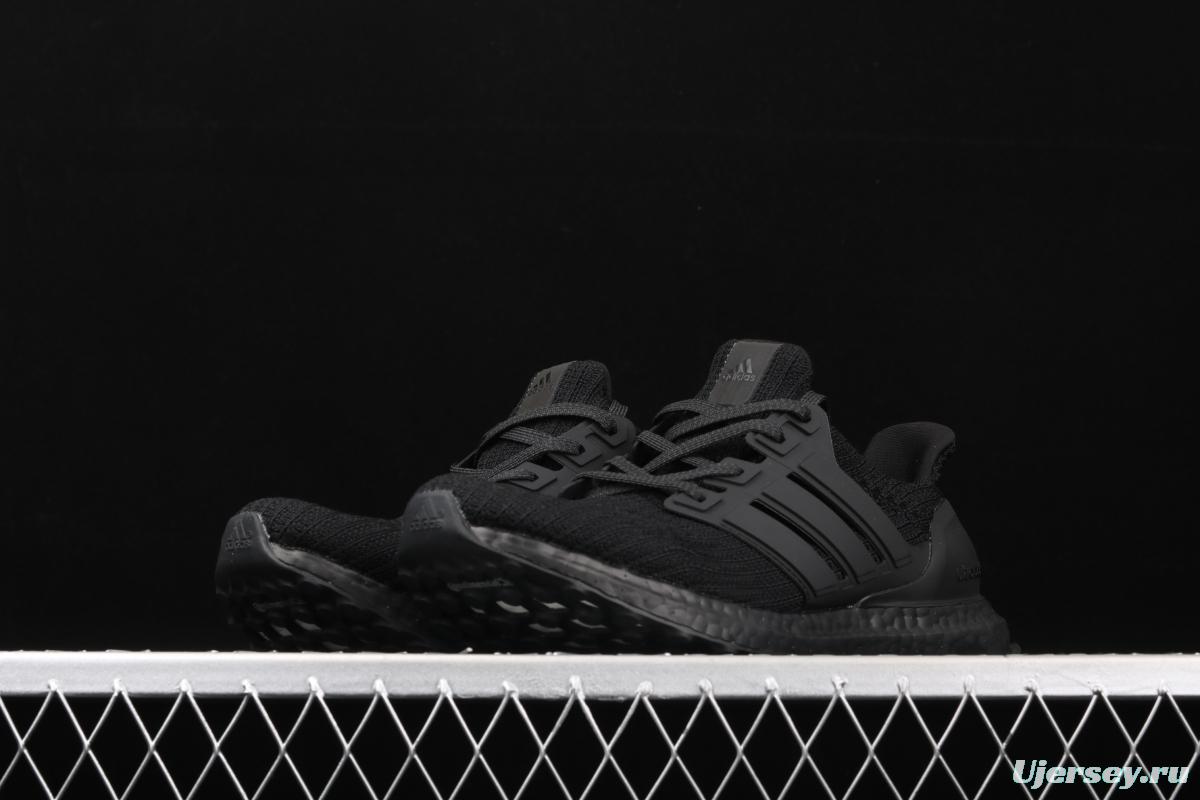 Adidas Ultra Boost 4.0FV7280 fourth generation knitted stripe all black new color matching