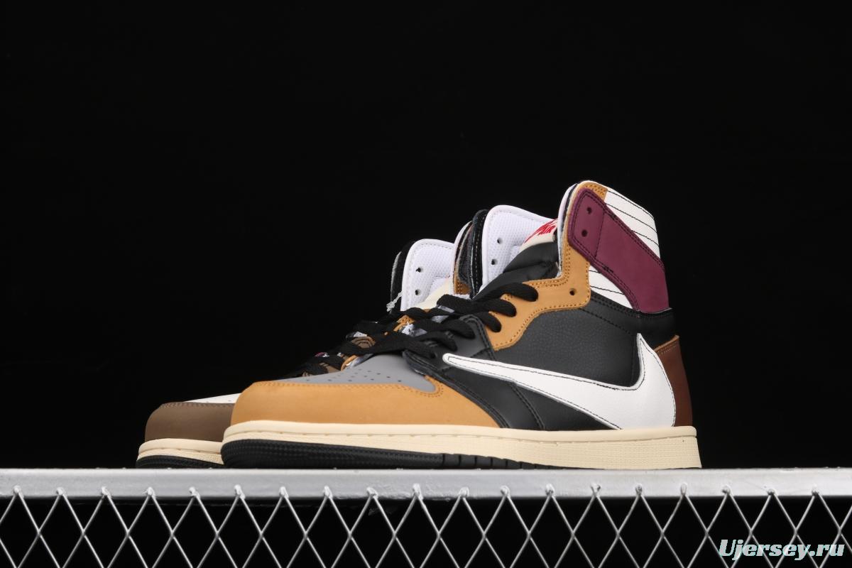 Travis Scott x Air Jordan 1 High OG mandarin duck barb CD4487-101