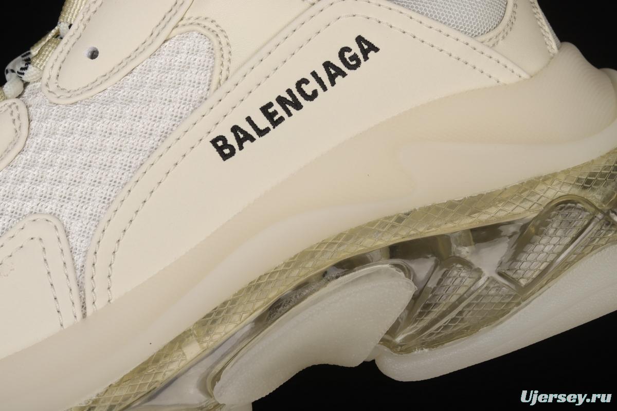 Balenciaga Triple S 3.0 full-combination nitrogen crystal outsole W2GA19100 for retro casual running shoes