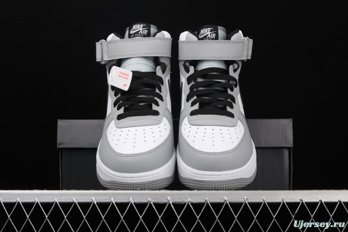 NIKE Force 1o07 Mid smoky gray Zhongbang casual board shoes 554724-092