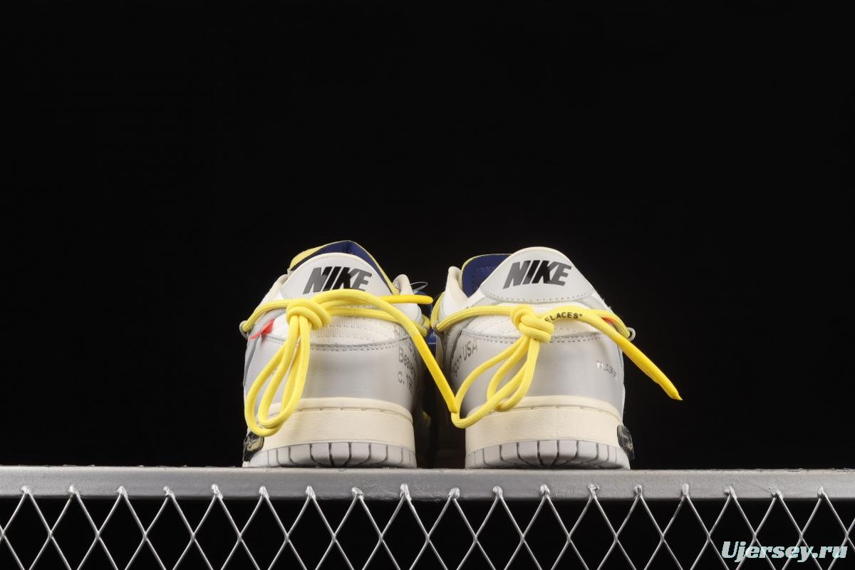 OFF-White x NIKE DUNK Low OW suede SB buckle rebound fashion casual board shoes DM1602-120