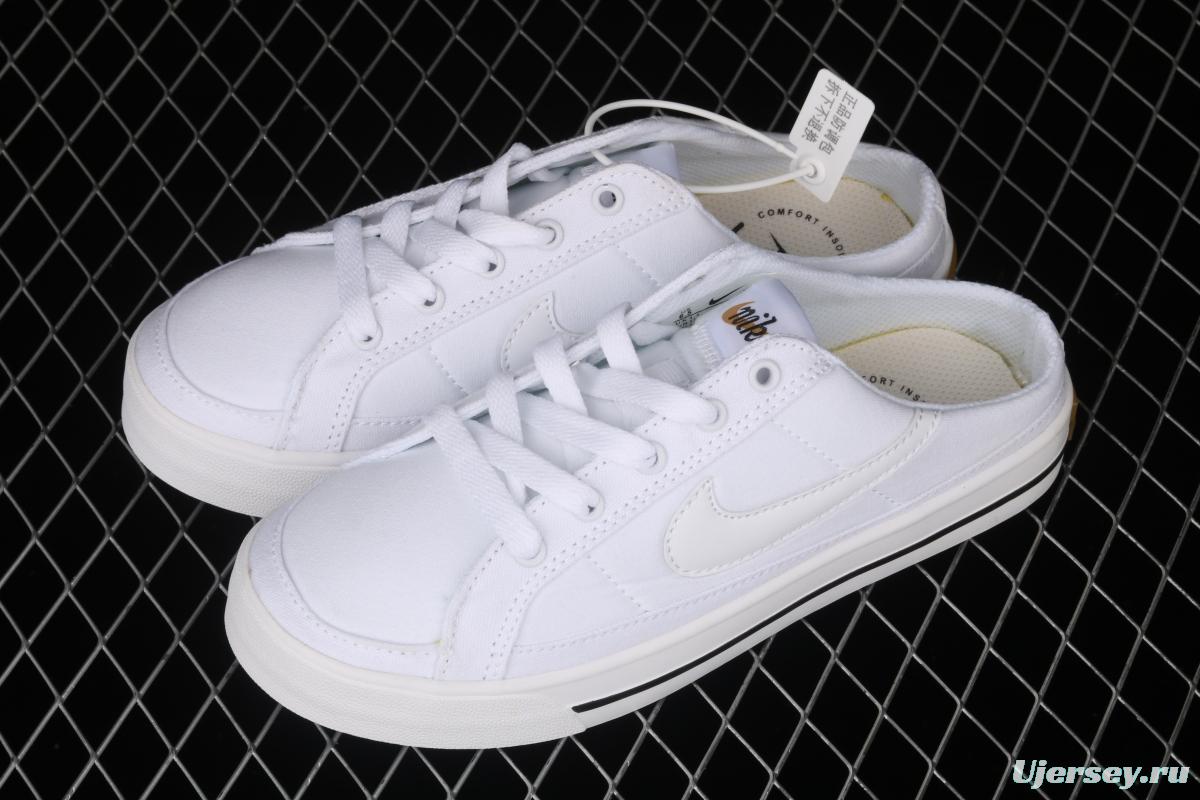 NIKE Court Legacy Mule classic retro fashion street canvas leisure semi-drag DB3970-100