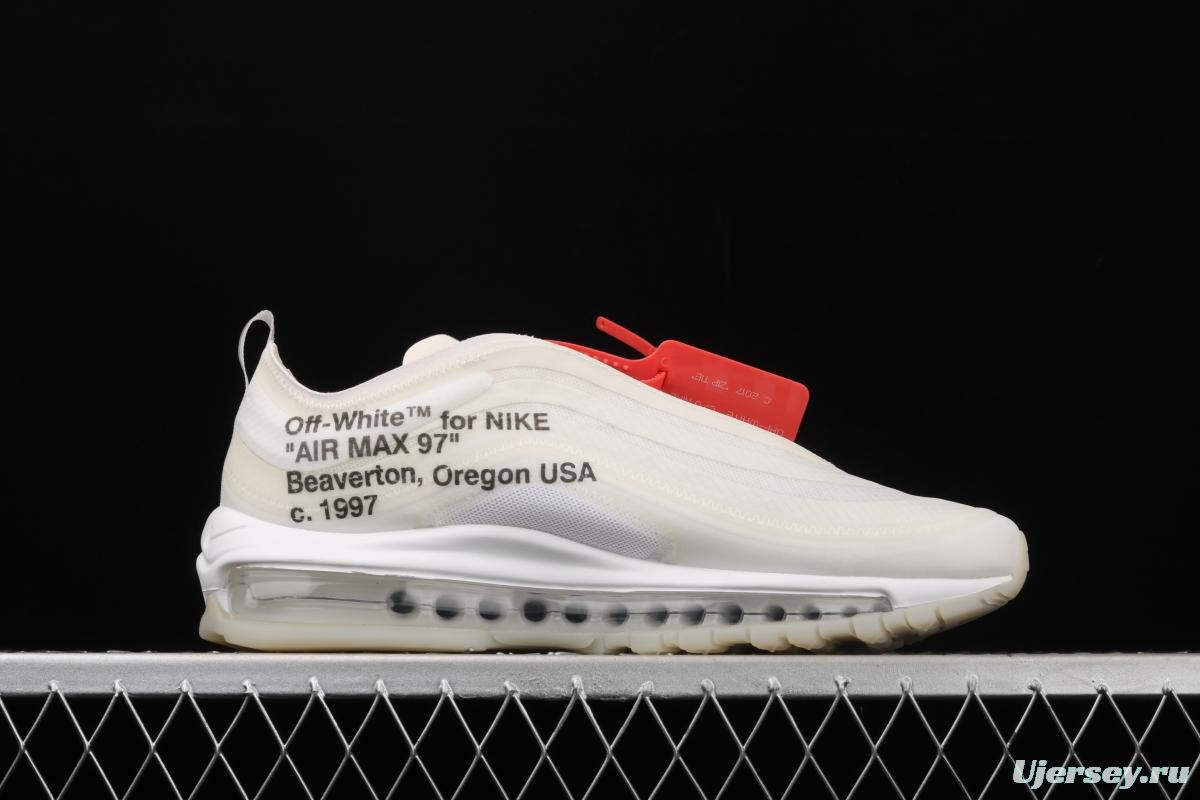 OFF-White x NIKE Air Max 97 OG OW bullet Limited name running shoes AJ4585-100