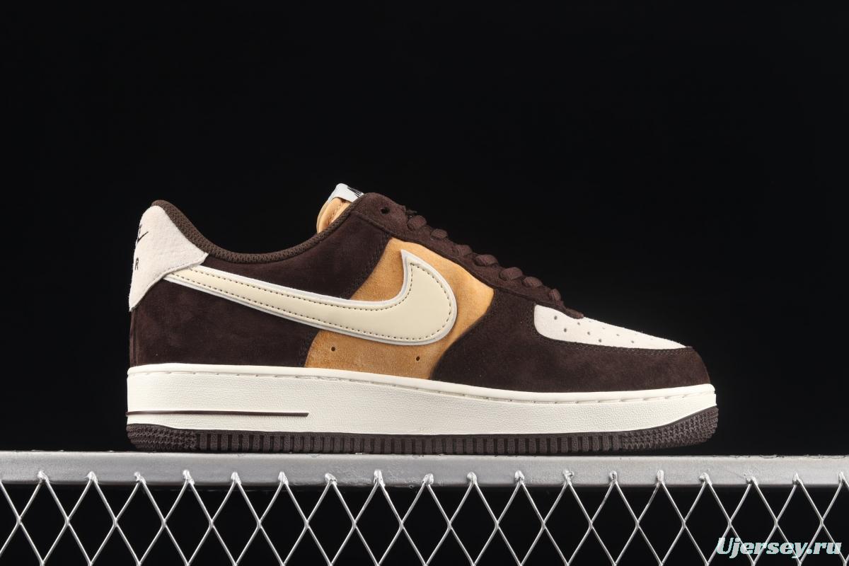 NIKE Air Force 1o07 Low beige brown low-top casual board shoes NT9986-008