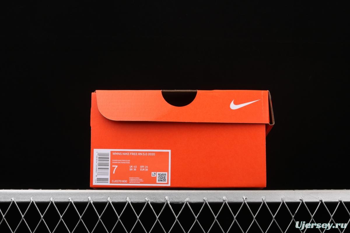 NIKE Free RN 5.0Shield Barefoot 2020 new ultra-lightweight running shoes CJ0270-600,