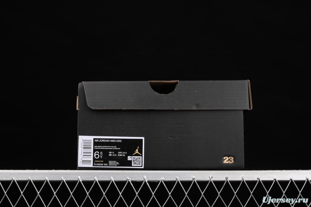 Air Jordan 1 Mid color stitching basketball shoes DJ6908-100