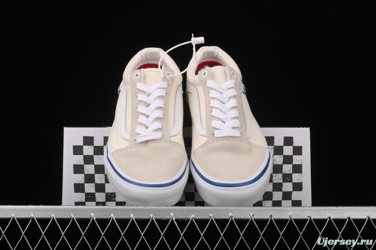 Vans Skate Classics Old Skool series rice-white low-top casual board shoes VN0A5FCBOFW