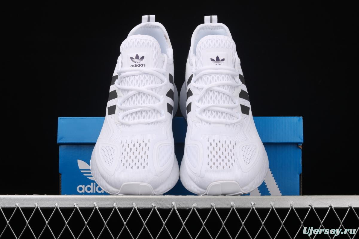 Adidas ZX 2K Boost FV8489 2020 summer new clover popcorn vintage running shoes