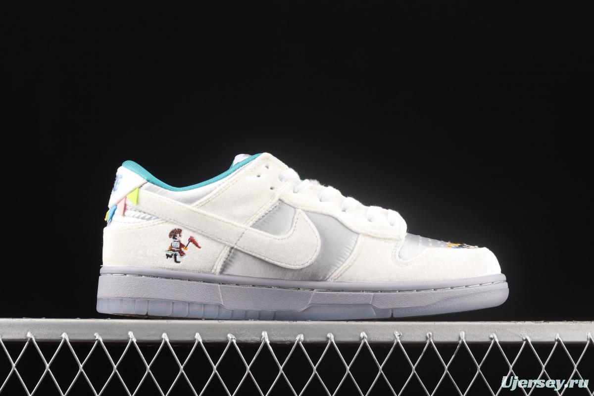 NIKE DUNK Low ICE ice and snow color SB buckle rebound fashion leisure board shoes DO2326-001