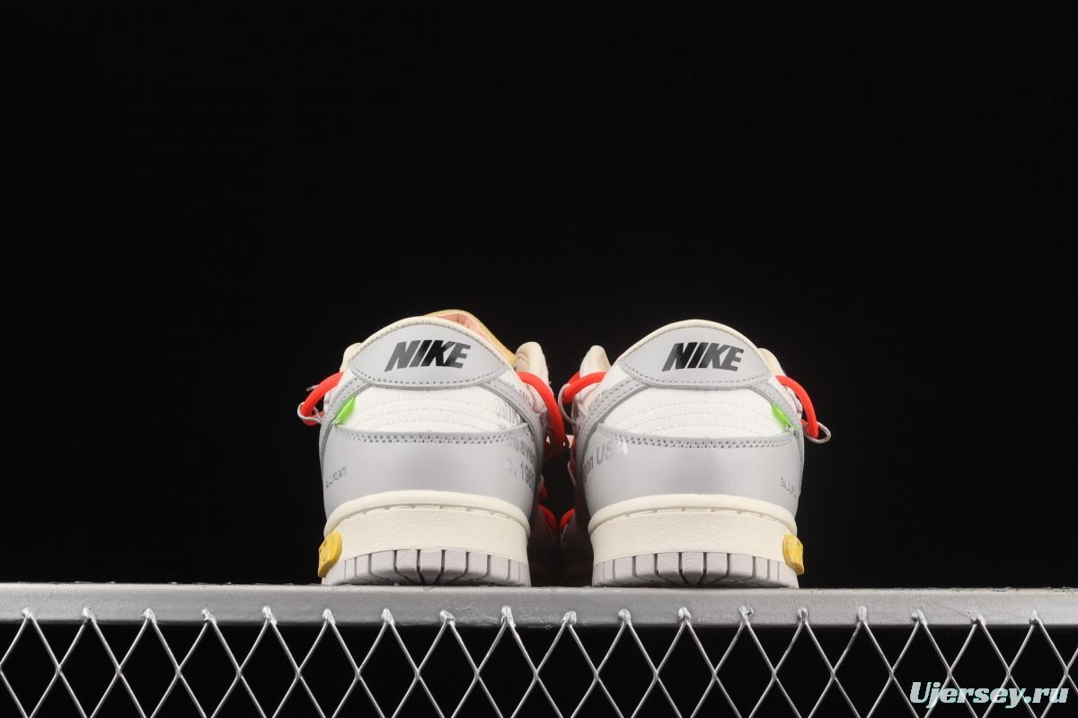 OFF-White x NIKE DUNK Low OW grey leisure sports skateboard shoes DM1602-110,