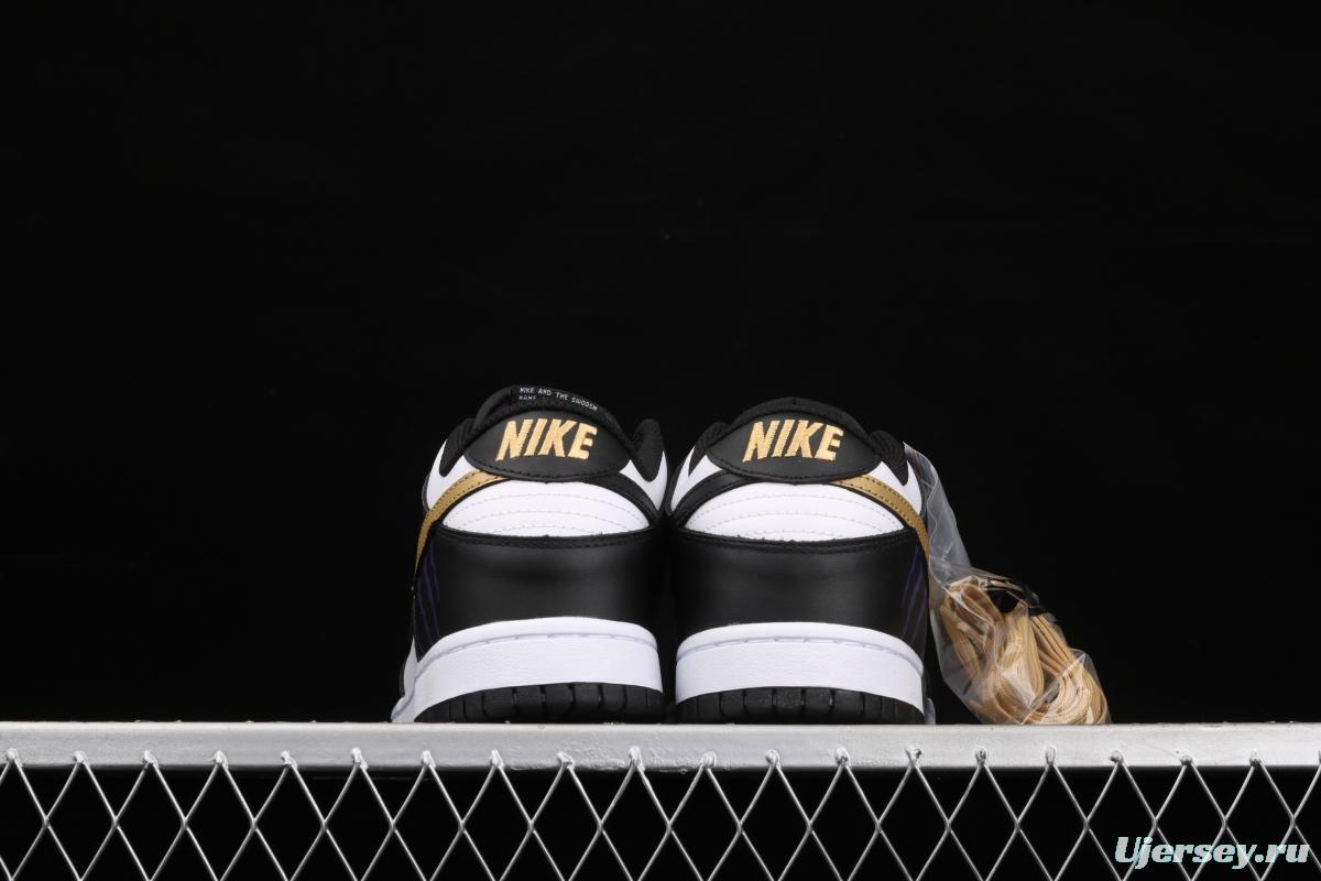 NIKE DUNK Low SB dunk series black and white gold hook low side leisure sports skateboard shoes DD1503-101