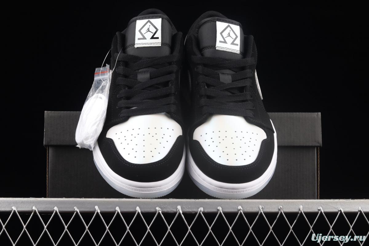 Air Jordan 1 black and white laser low side retro culture basketball shoes DH6931-001