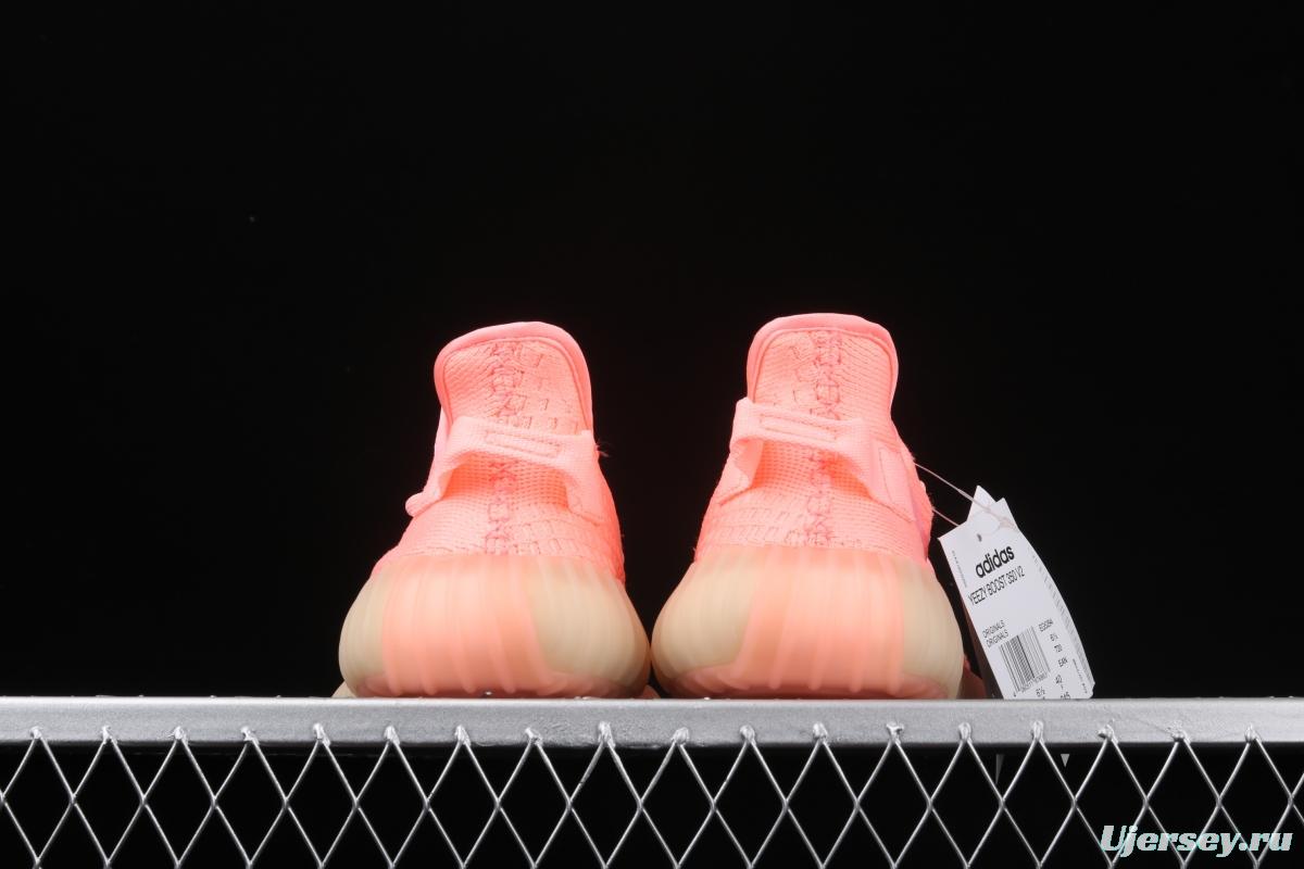 Adidas Yeezy 350 Boost V2 EG5294 Darth Coconut 350 second generation silver powder hollowed-out rose color matching