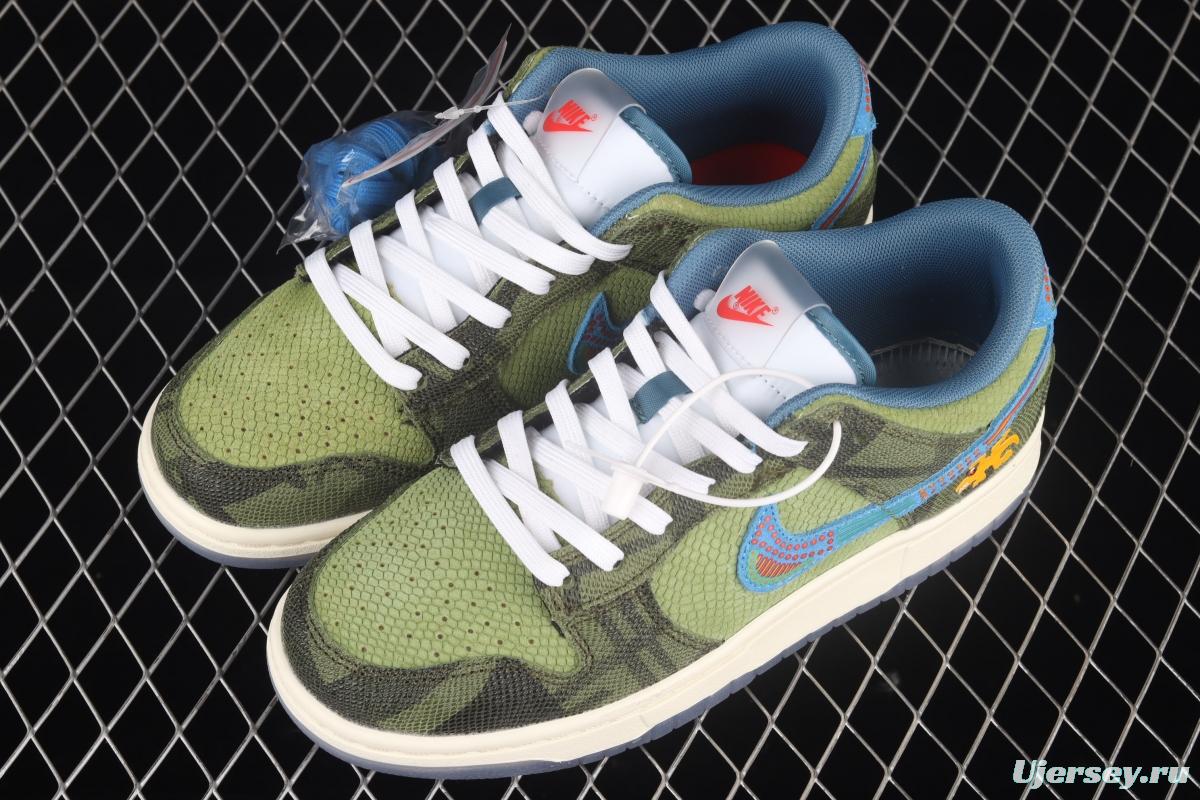 NIKE DUNK Low Siempre! Familia Green lizard Day of the Dead SB smashing rebounds sports shoes DO2160-335