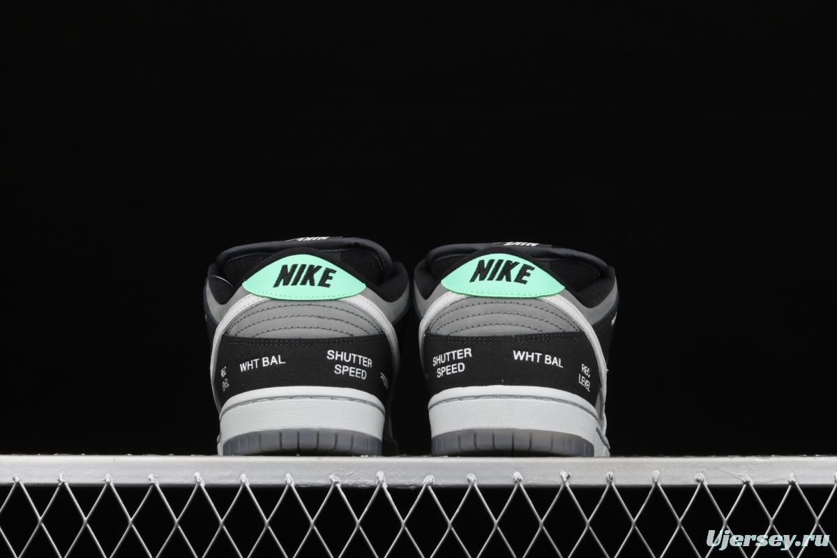 NIKE DUNK SB Low Pro ISO camera jointly named black and gray dunk series retro leisure sports skateboard shoes CV1659-001