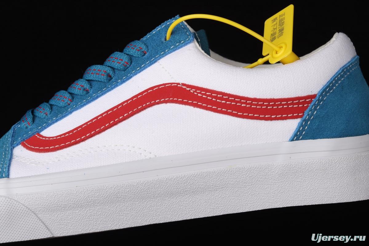 Vans Old Skool white and blue canvas board shoes VN0A38G19XG