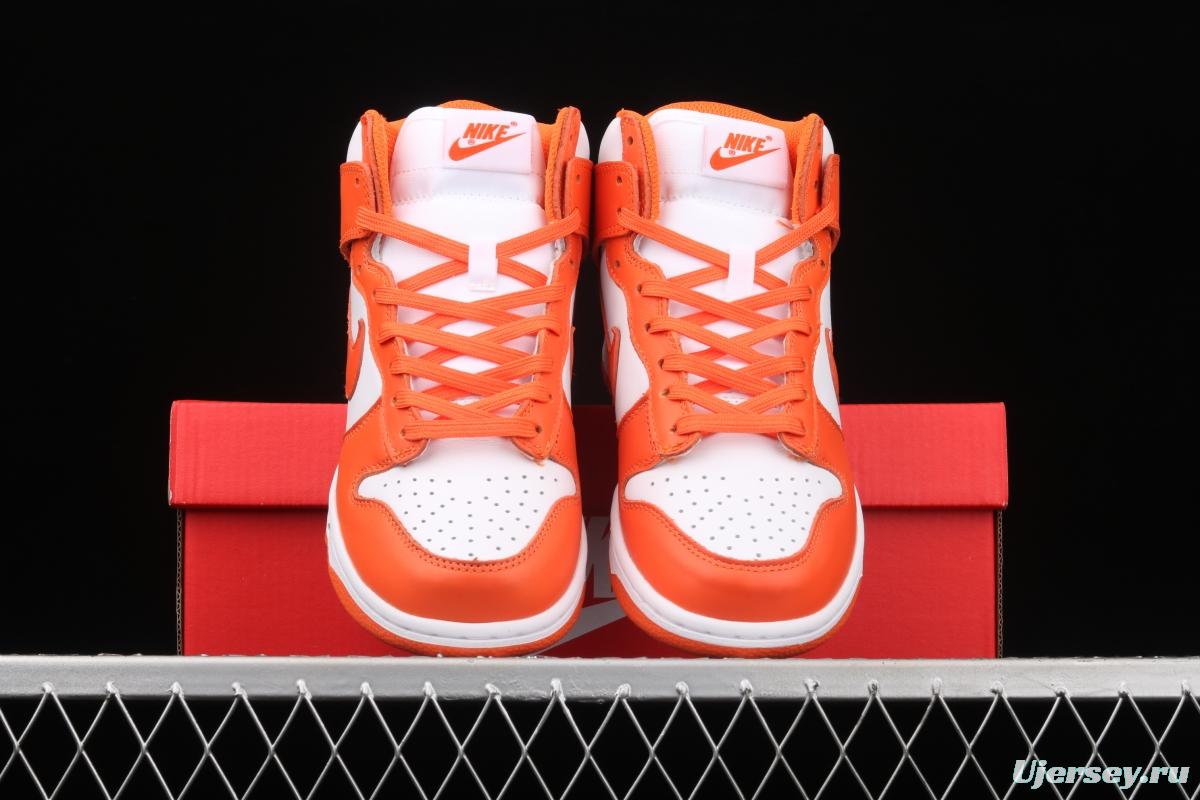 NIKE SB DUNK High Retro Orange Blaze 2021 edition white orange dunk series high top leisure sports skateboard shoes DD1399-101,