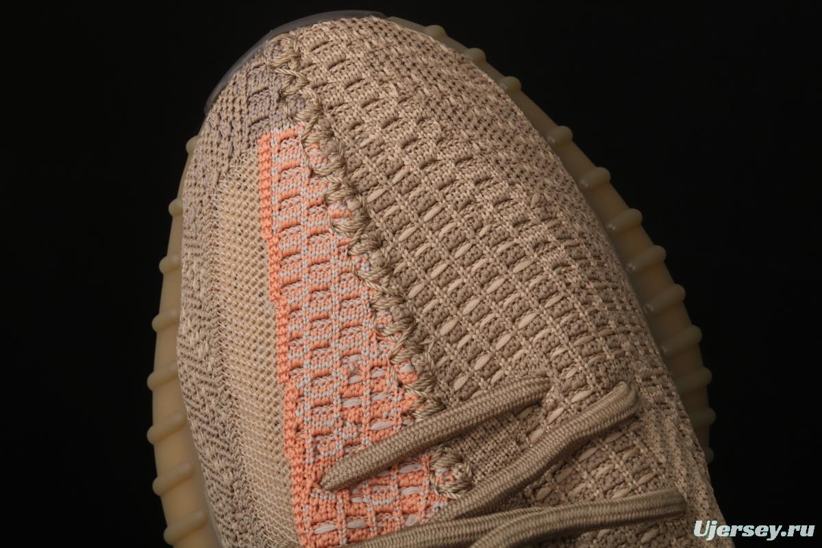 Adidas Yeezy 350 Boost V2 Sulfur FZ5240 Darth Coconut 350 second generation hollowed-out pheasant red color matching
