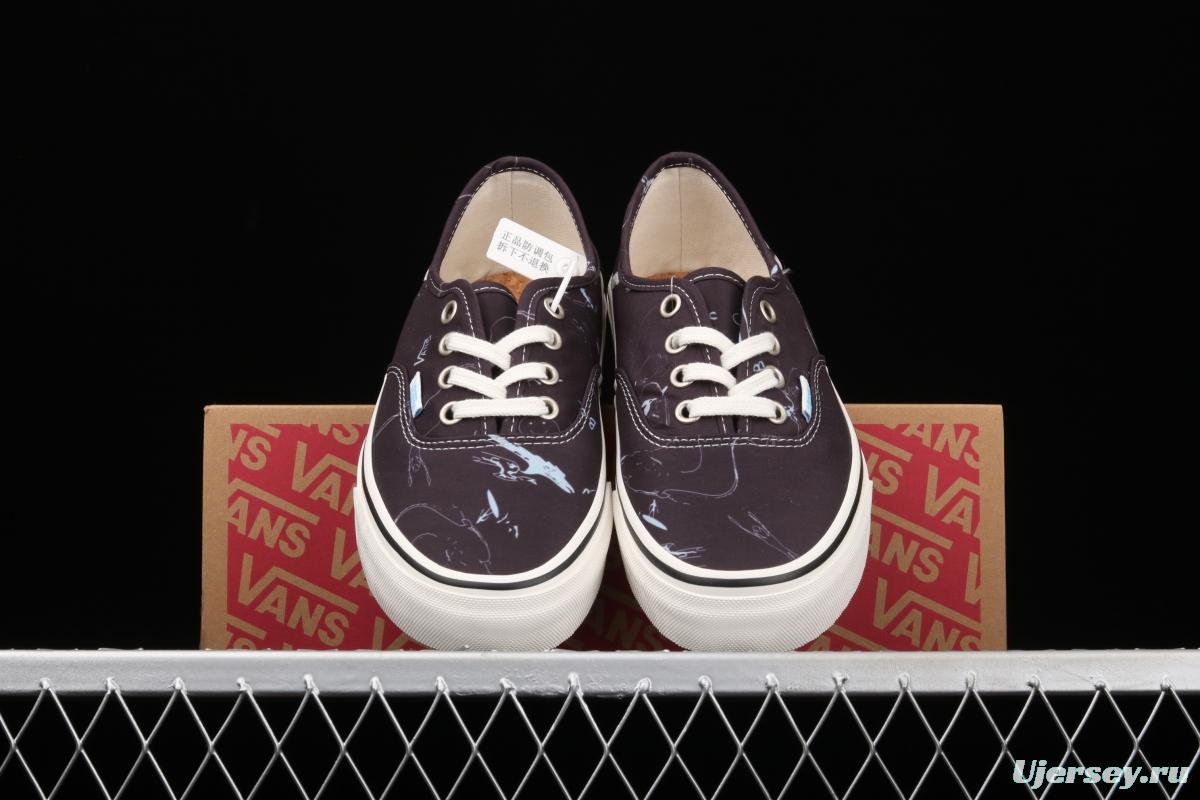 Vans Authentic SF Vance smiling face printing color sole environmental protection canvas board shoes VN0A3MU642C