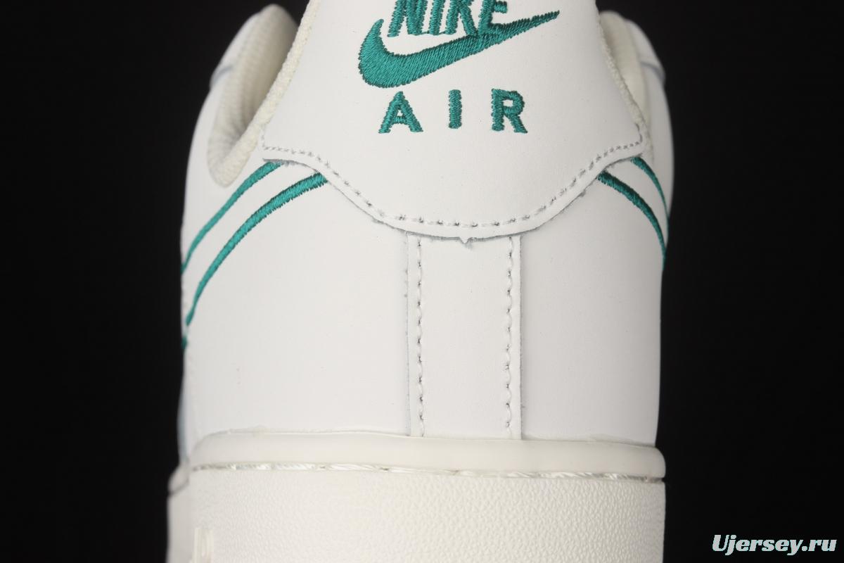 NIKE Air Force 1x07 Low Rice White Green Electric embroidery Hook low-top casual board shoes CL6326-128