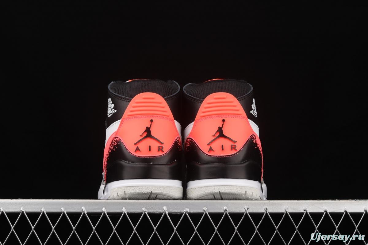 Jordan Legacy 312 white and black orange color matching Velcro three-in-one board shoes AQ4160-108