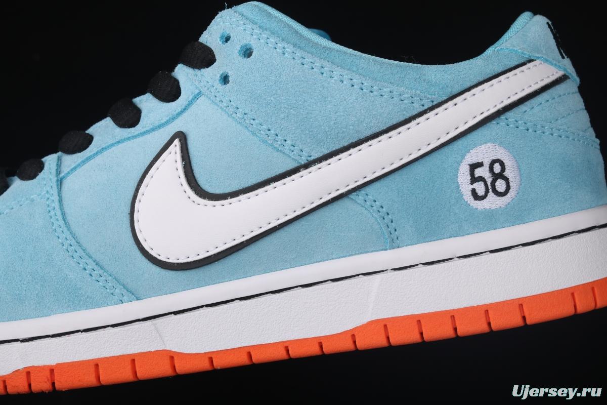 WE CLUB 58 x NIKE SB DUNK Low Pro Club 58 Gulf Slam Dunk Series low side leisure sports skateboard shoes BQ6817-401