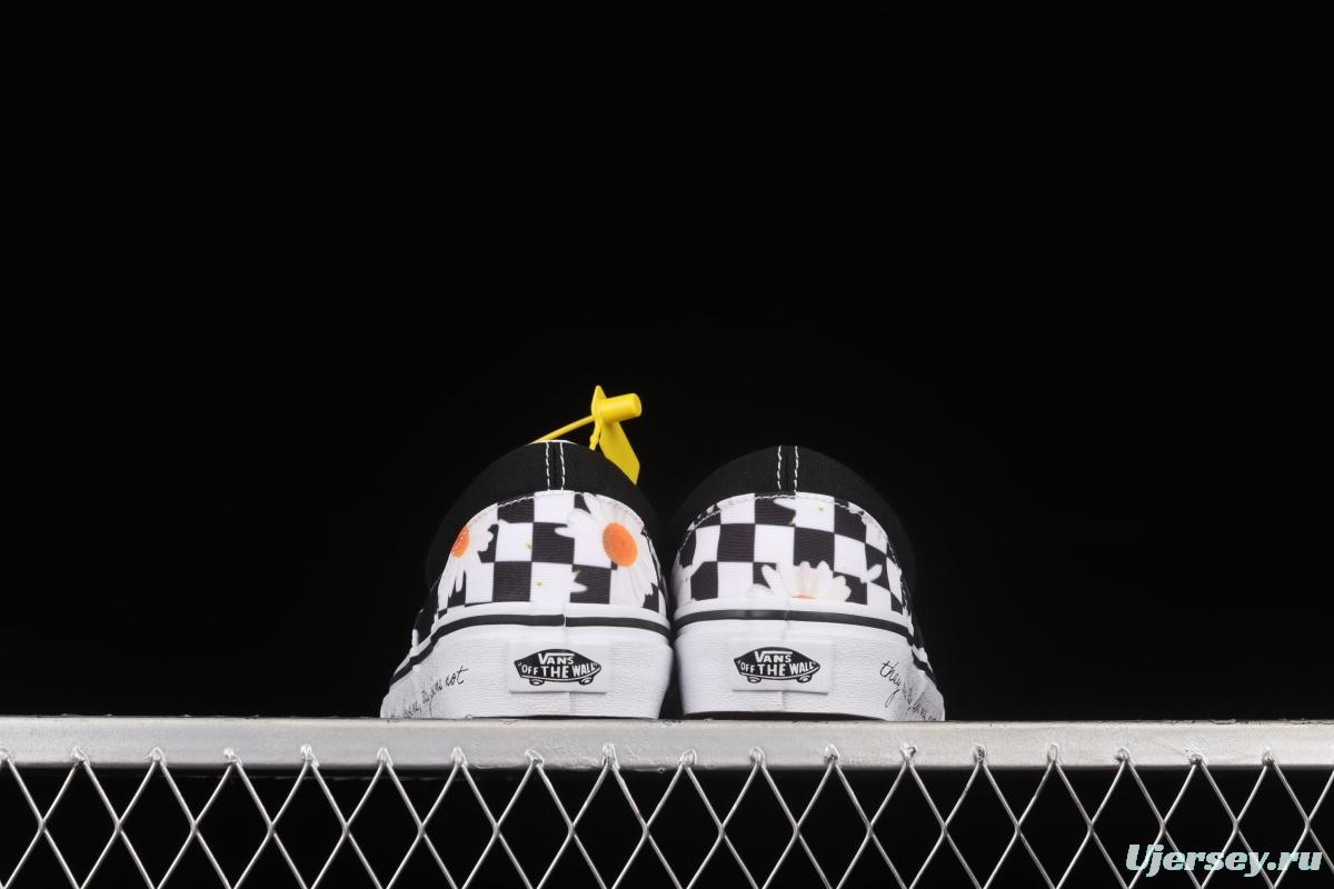 Vans Era black checkerboard daisies low upper canvas shoes VN0A5KX5B0B