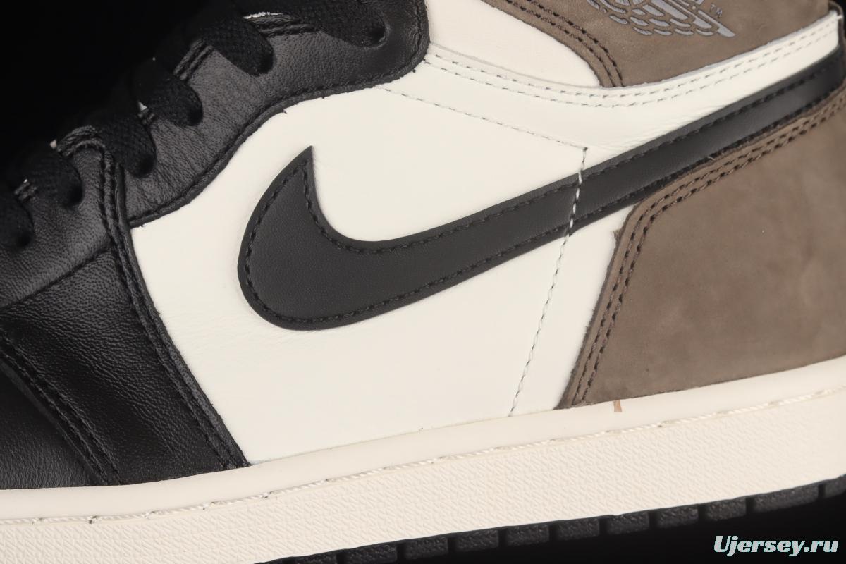 Air Jordan 1 High OG Dark Mocha small barb 555088-105