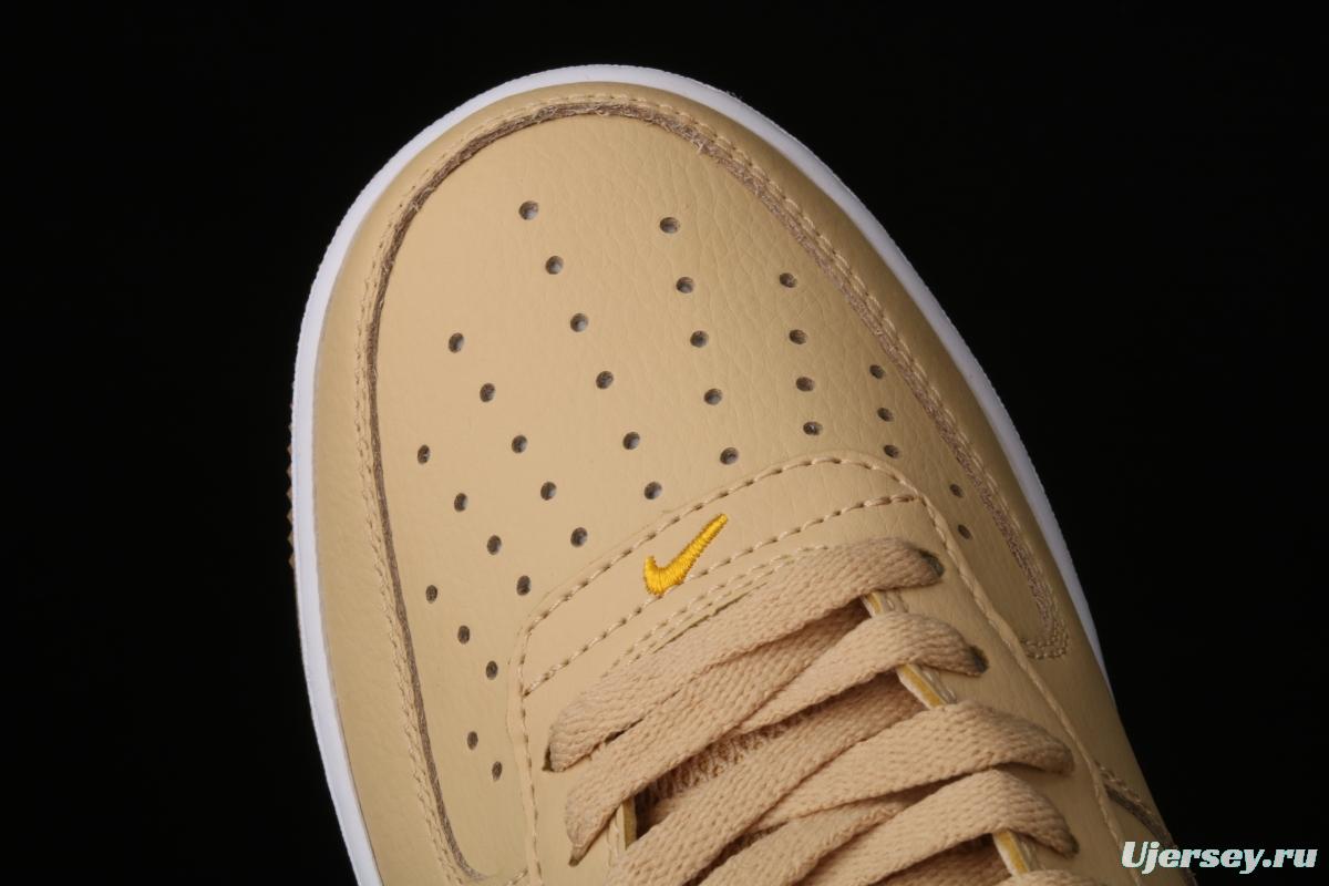 NIKE Air Force 1 Low NBA yellow and white raw rubber low-side leisure sports board shoes CT2298-200