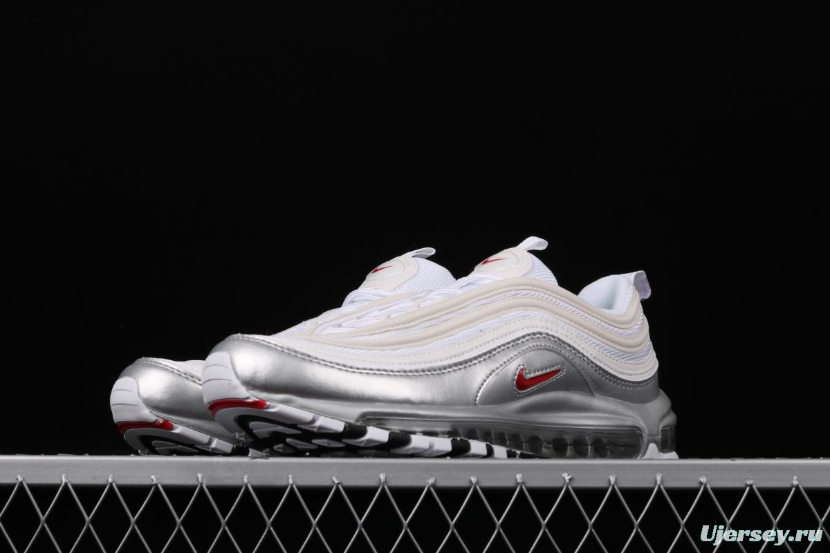 NIKE Air Max 97 QS silver liquid metal bullet running shoes AT5458-100