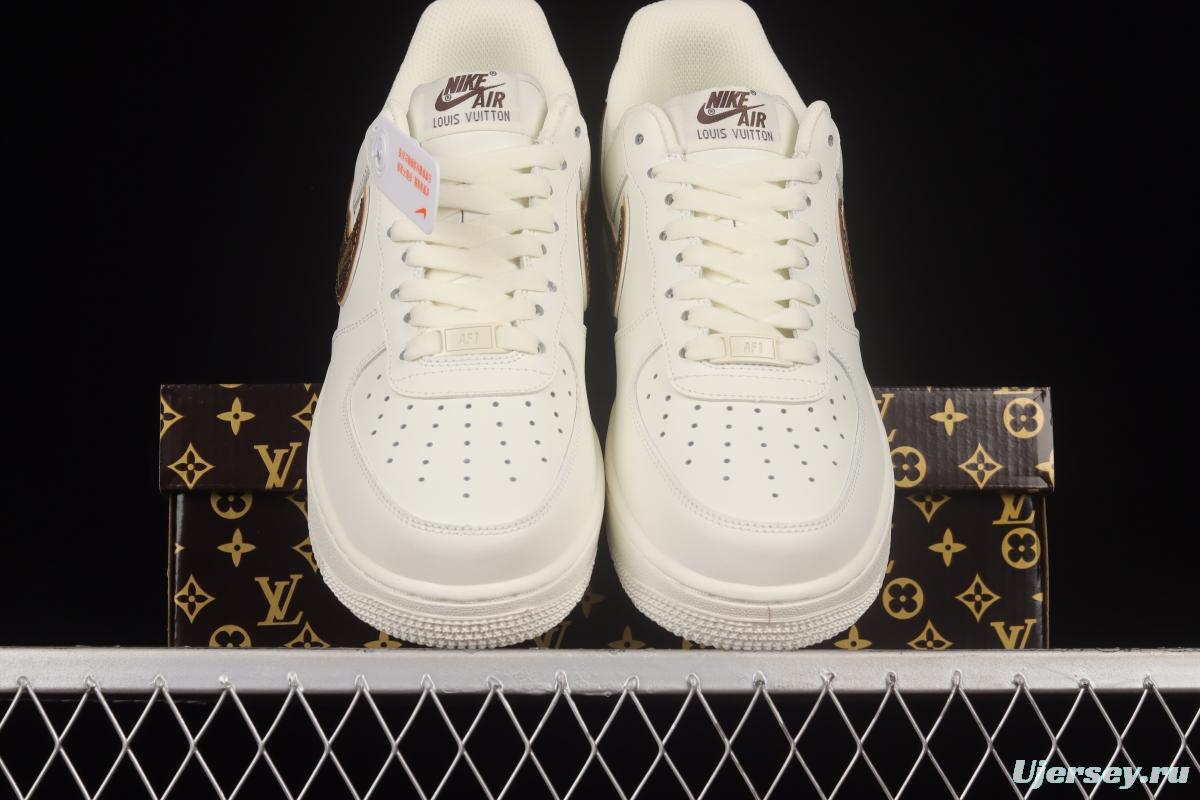 LV x NIKE Air Force 1'07 Low joint custom low-top casual sneakers KV3696-880