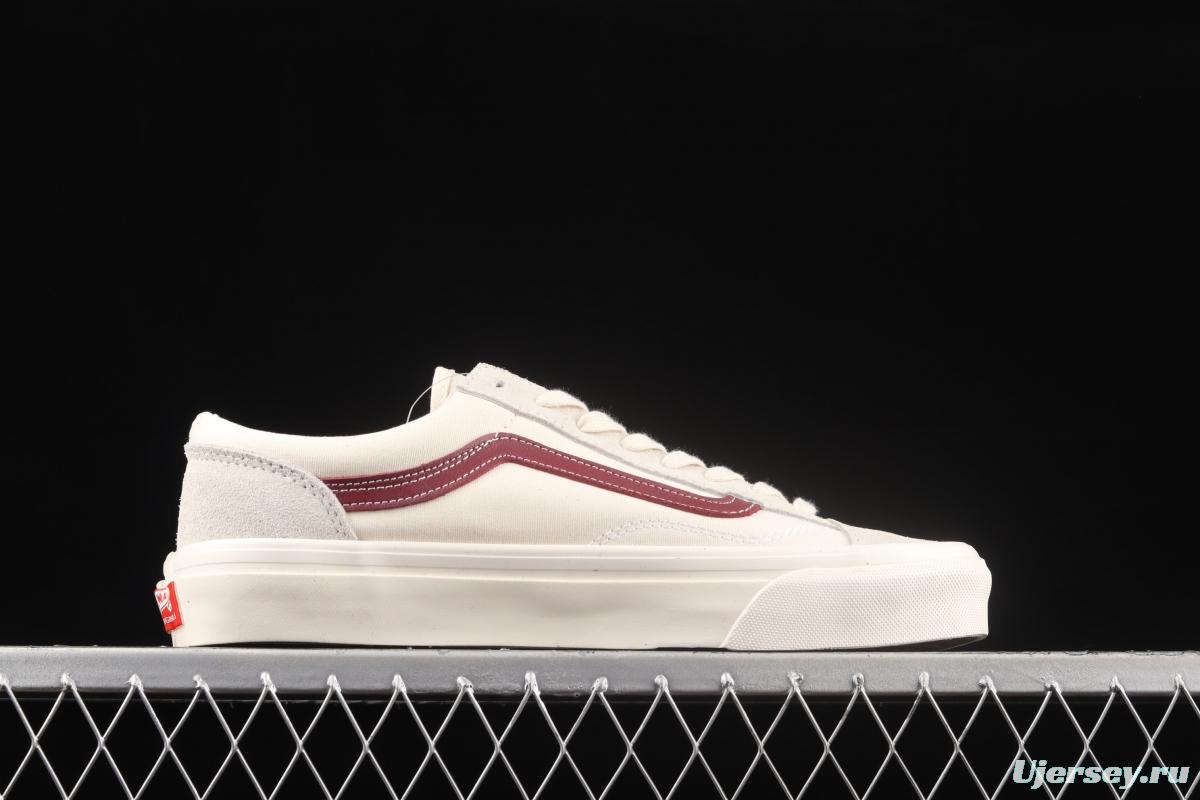 Vans Vault OG Style 36 Lx Vance high-end retro suede canvas spliced low-top shoes VN0A4BVE9X6