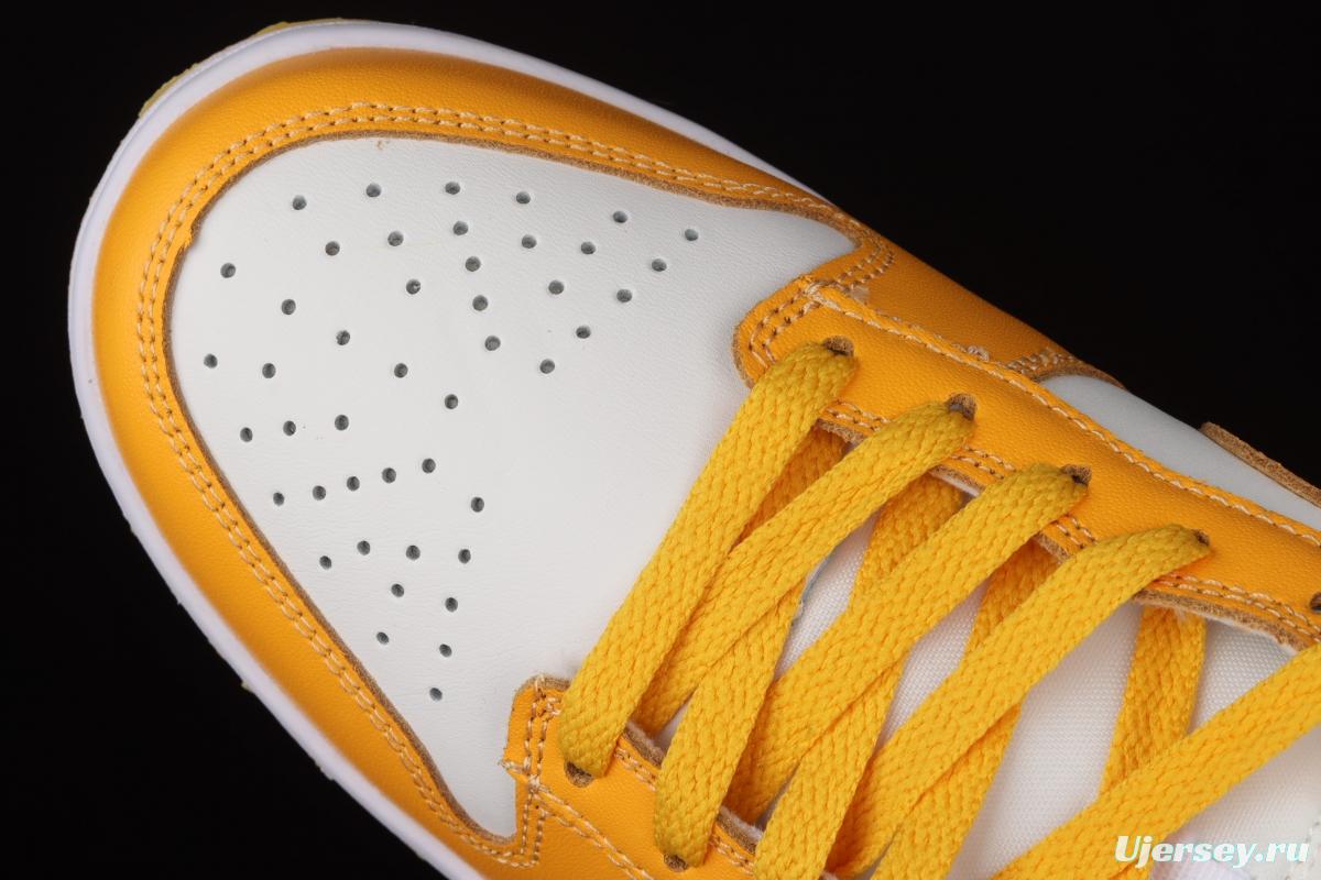 NIKE DUNK Low SB dunk series white and yellow color matching low-side leisure sports skateboard shoes DD1503-800