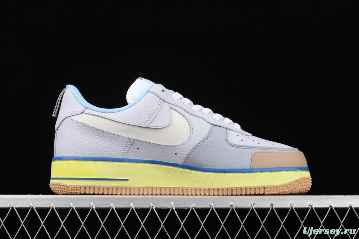 Nike Air Force 1 Premium ShAdidasow grey side Logo 3M reflective low upper shoes CV3039-102