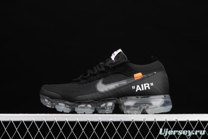 OFF-White x NIKE Vapor Max joint name steam air cushion jogging shoes AA3831-002