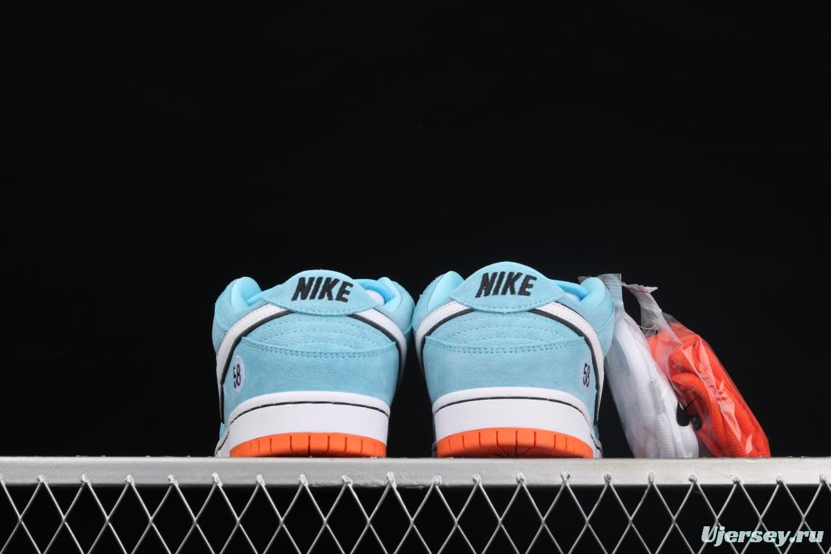 WE CLUB 58 x NIKE SB DUNK Low Pro Club 58 Gulf Slam Dunk Series low side leisure sports skateboard shoes BQ6817-401