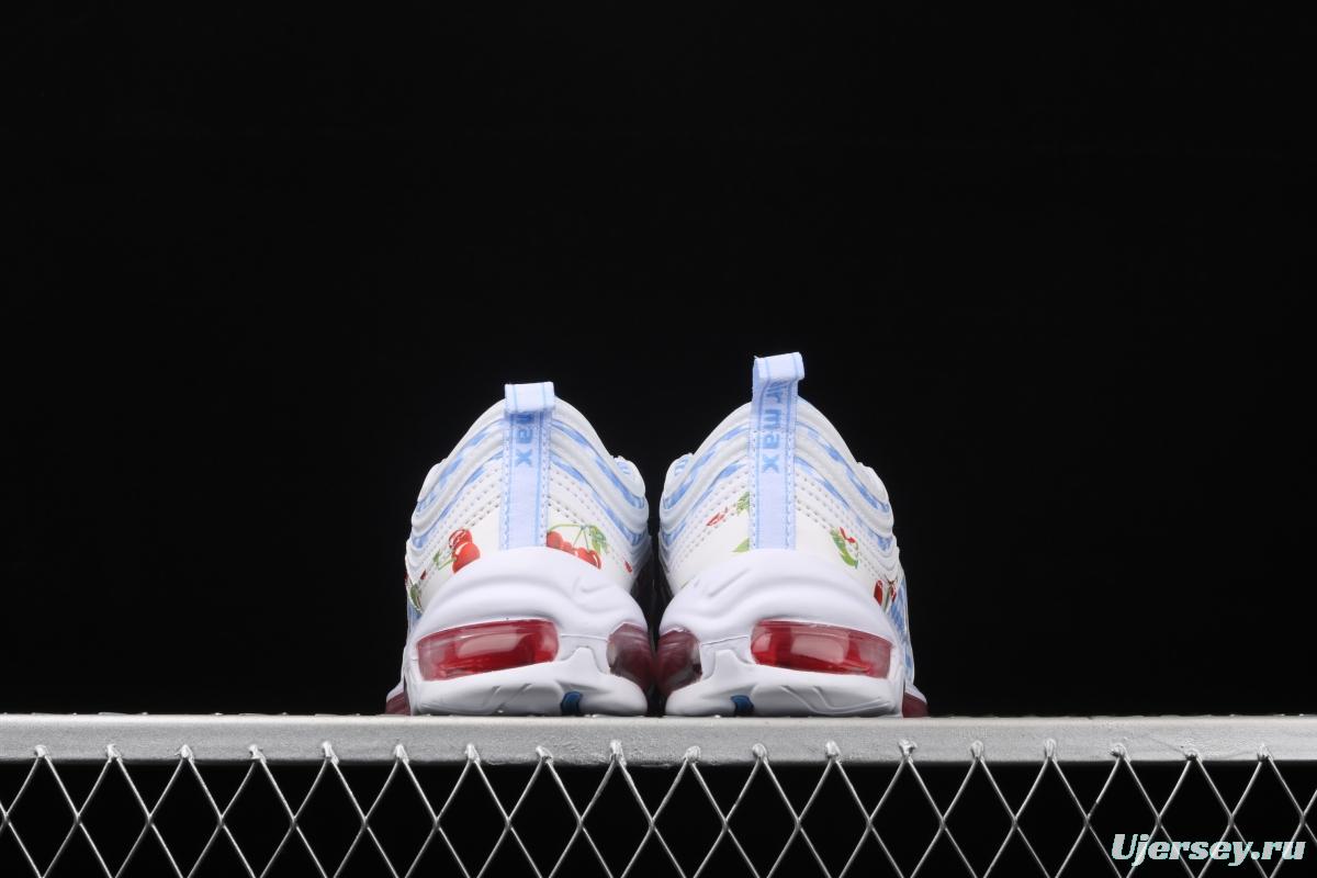 NIKE Air Max 97 summer cherry blue bullet air cushion running shoes CW5806-100