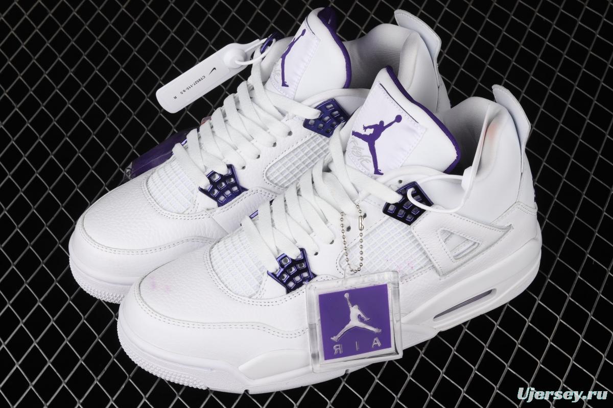 Air Jordan 4 Court Purple White and Purple CT8527-115