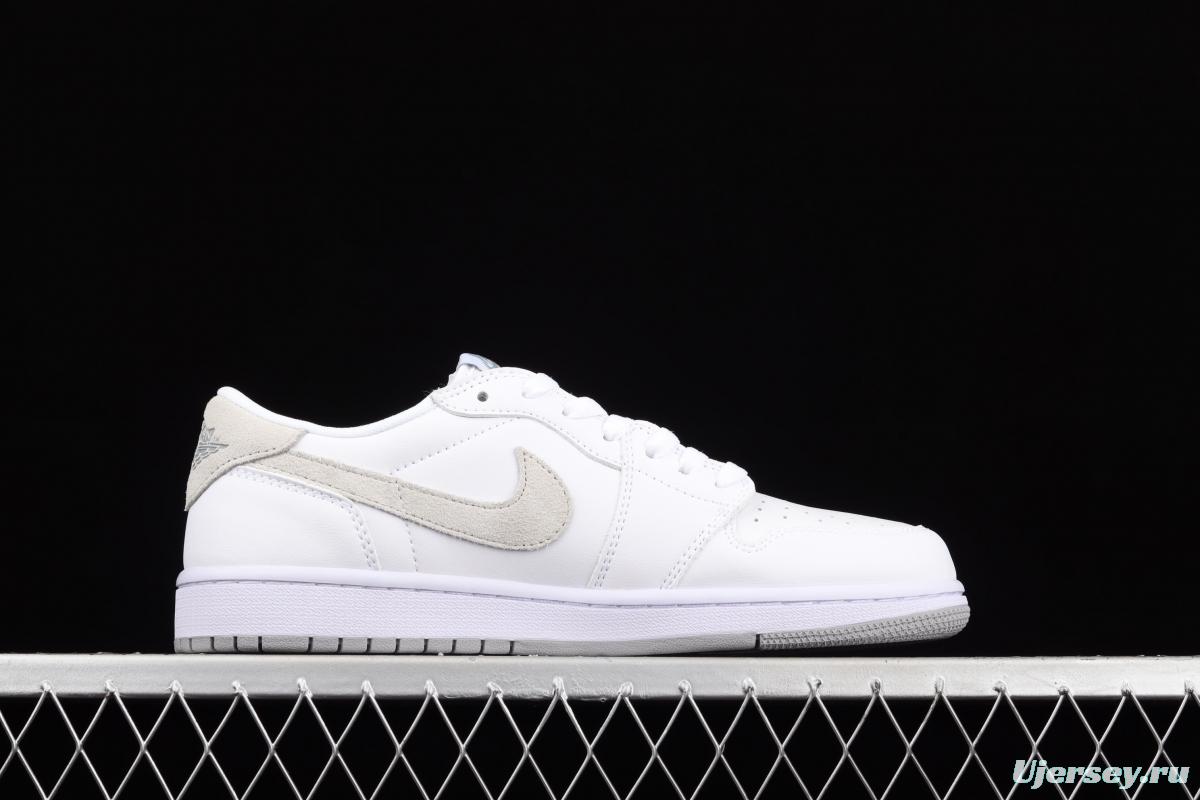 Air Jordan 1 Low OG white-gray low-top basketball shoes CZ0858-100