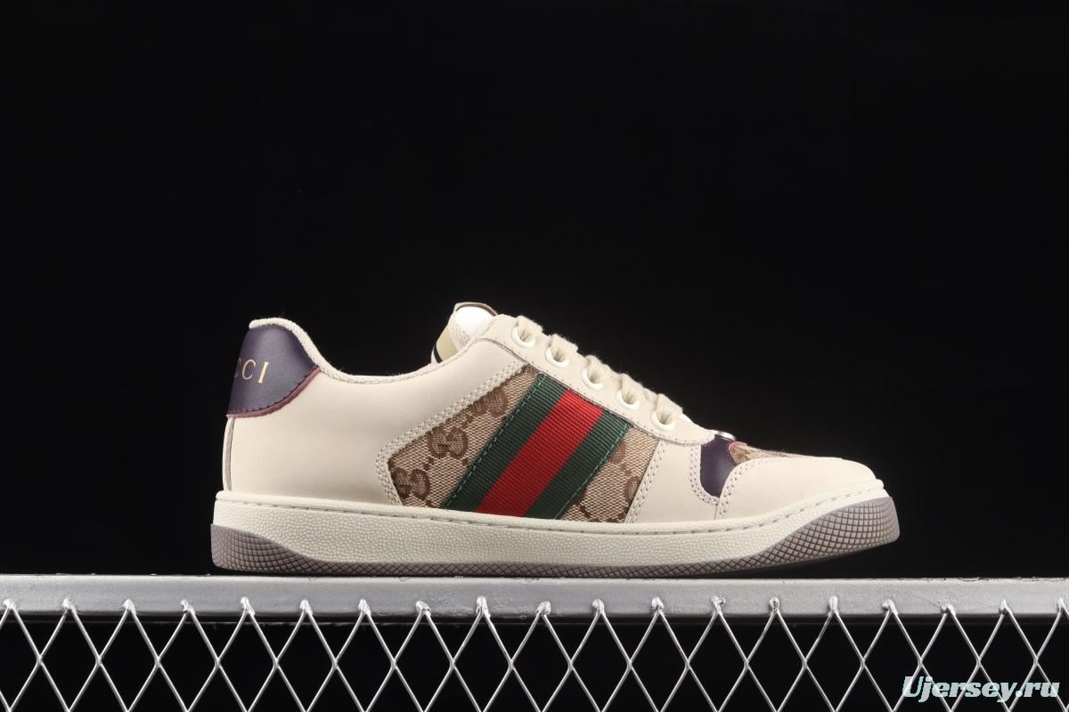 Gucci Distressed Screener Sneaker classic daddy shoes A39G09064