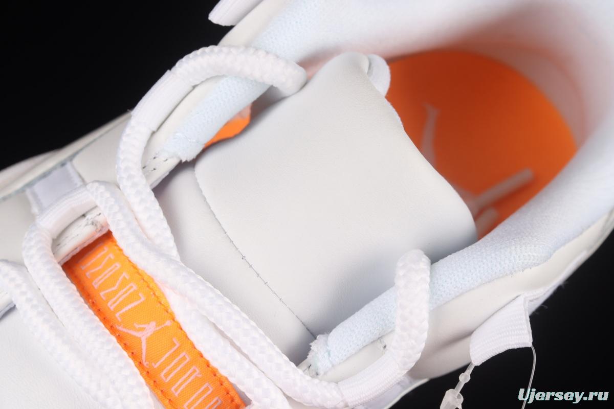 Air Jordan 11 Bright Citus 11 White Orange low Top Basketball shoes AH7860-139