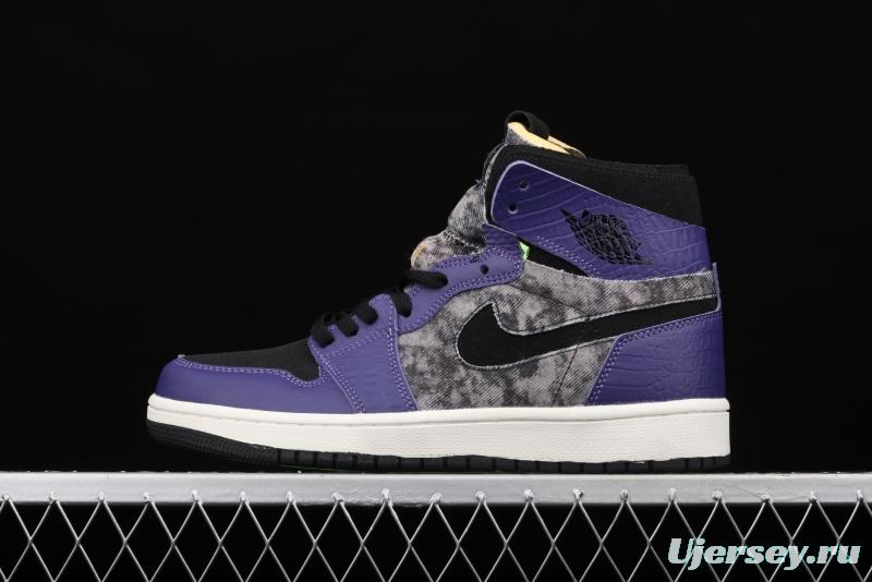 Air Jordan 1 Zoom Air CMFT BayouBoys Zion Black Purple DC2133-500