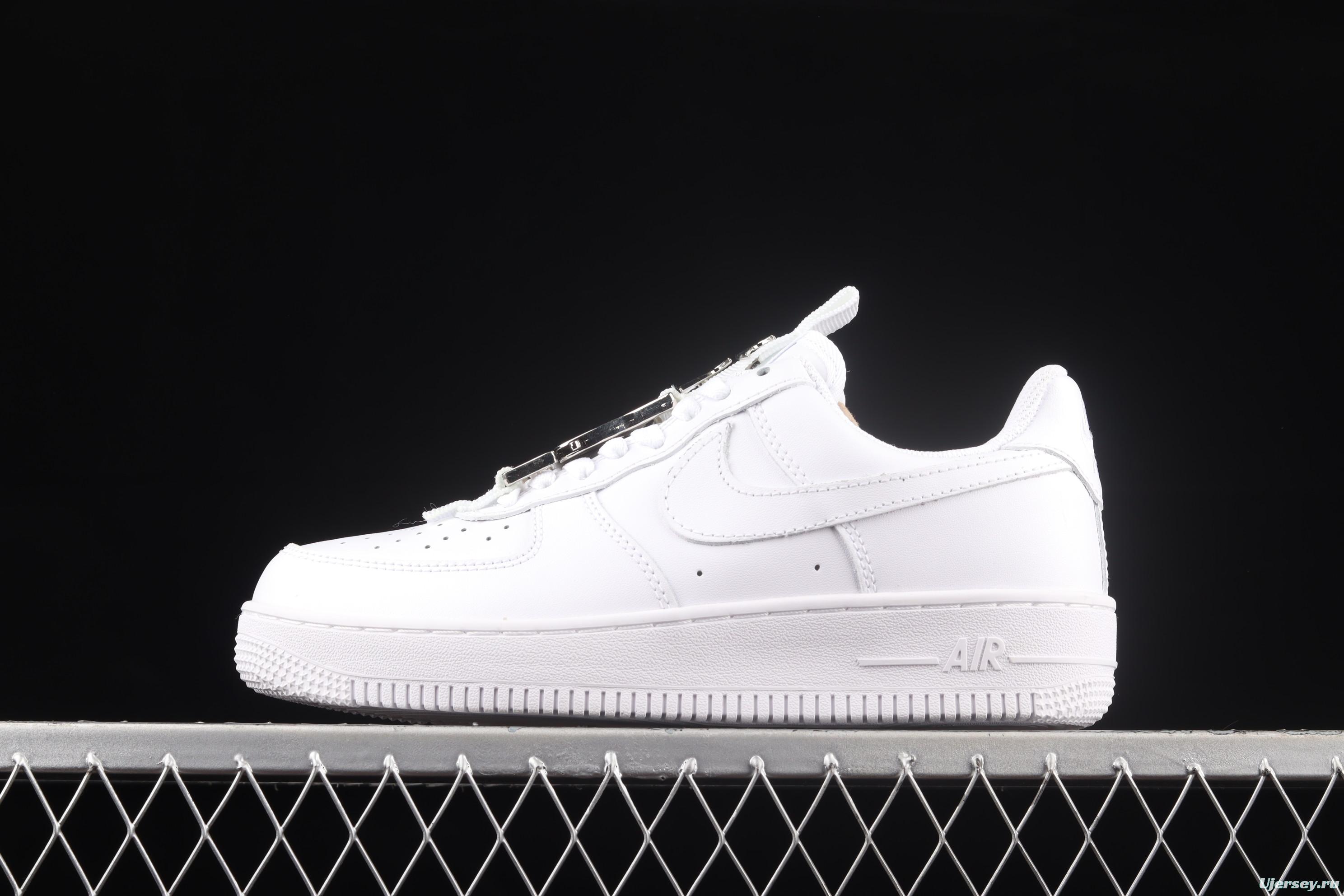 NIKE Air Force 1x07 Low metal silver hook low-top casual board shoes 315122-111,