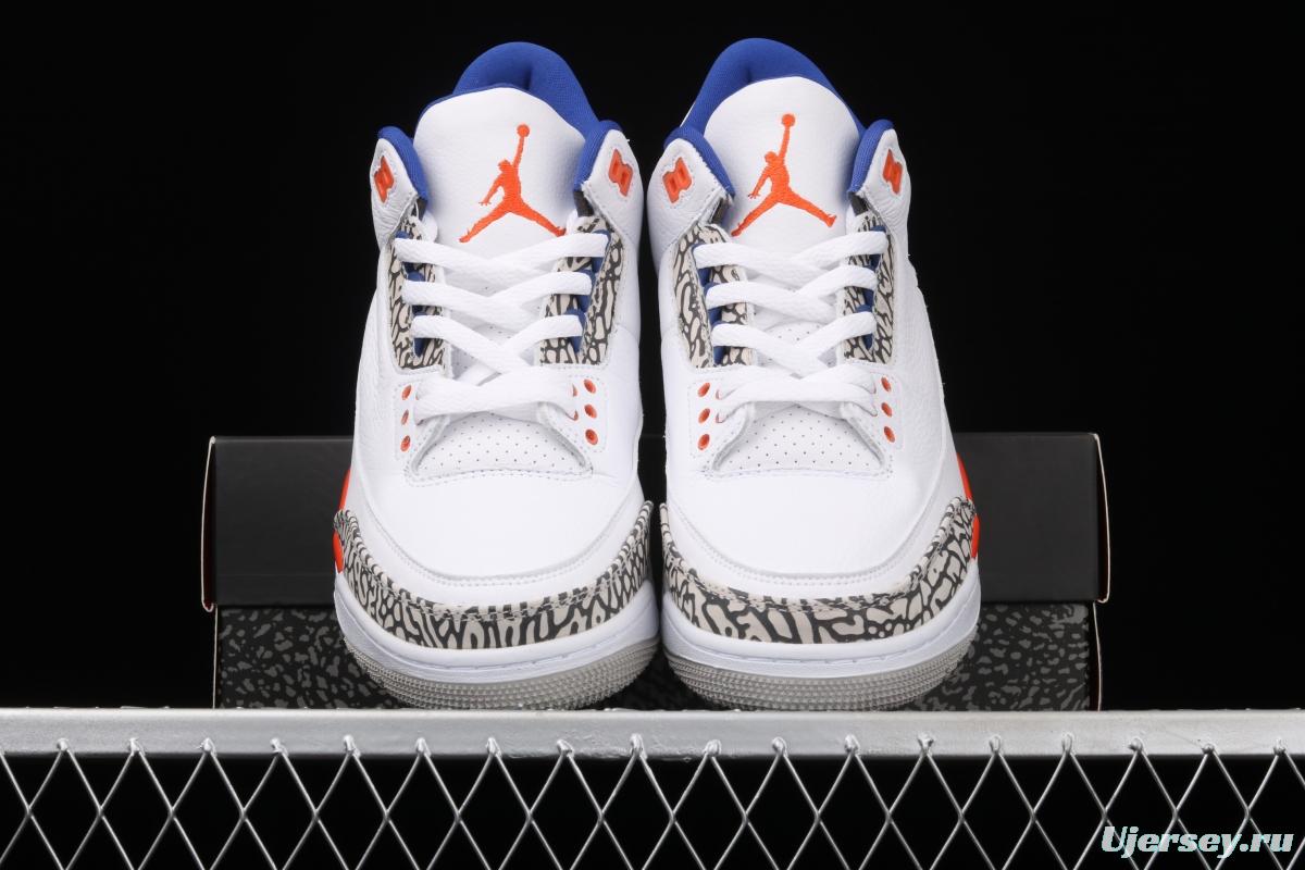 Air Jordan 3 Retro Knicks AJ3 Joe 3 Knicks color match 136064-148