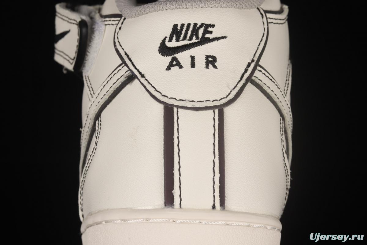 NIKE Air Force 1x 07 Mid laser rice white 3M reflective medium side leisure sports board shoes AQ2898-008