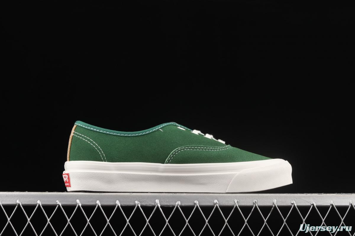 Vans OG Authentic Lx green suede vulcanized low upper shoes VN0A4BV94JG