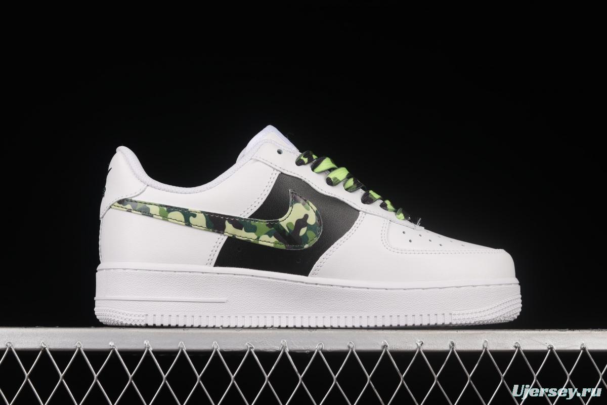 NIKE Air Force 1x 07 Lx painted army green hook white and blue low upper board shoes CW2288-113