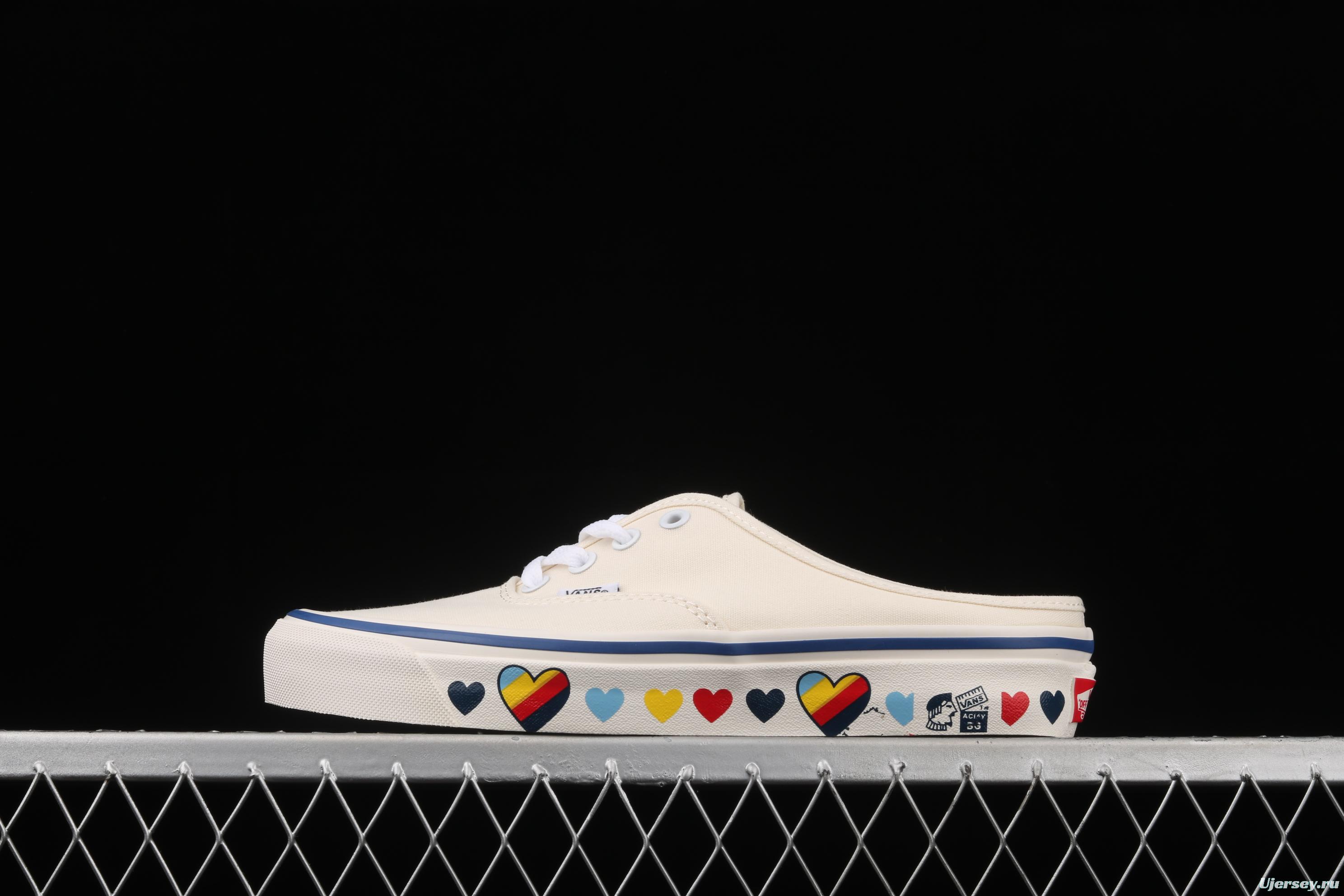 Vans Authentic Anaheim Valentine's Day Limited meter green love leisure half-drag VN0A54F7JTT