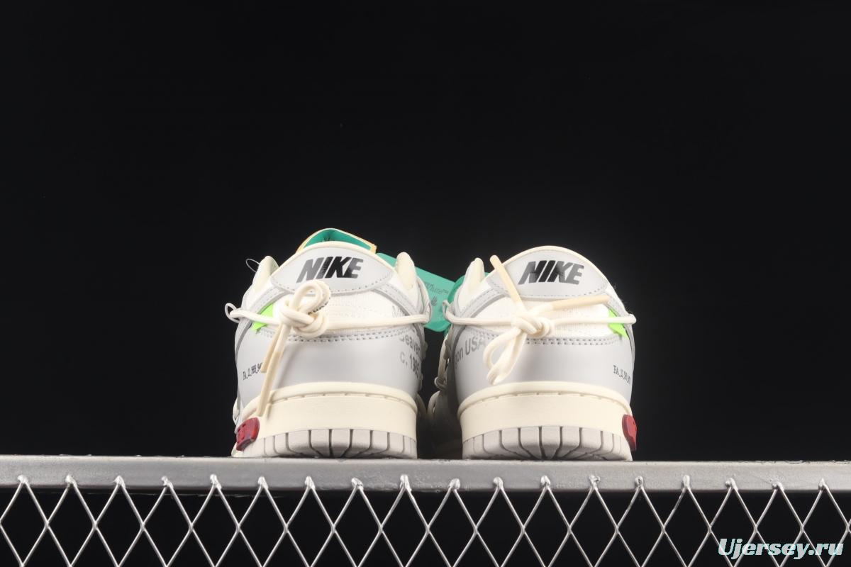OFF-White x NIKE DUNK Low OW gray SB buckle rebound fashion casual board shoes DM1602-121